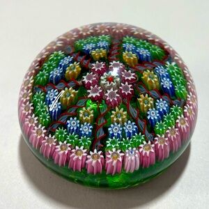 VTG Perthshire Crieff Scotland art glass millefiori paperweight